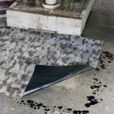 PIG® Gray Ham-O® Absorbent Mat Roll with Poly Backing